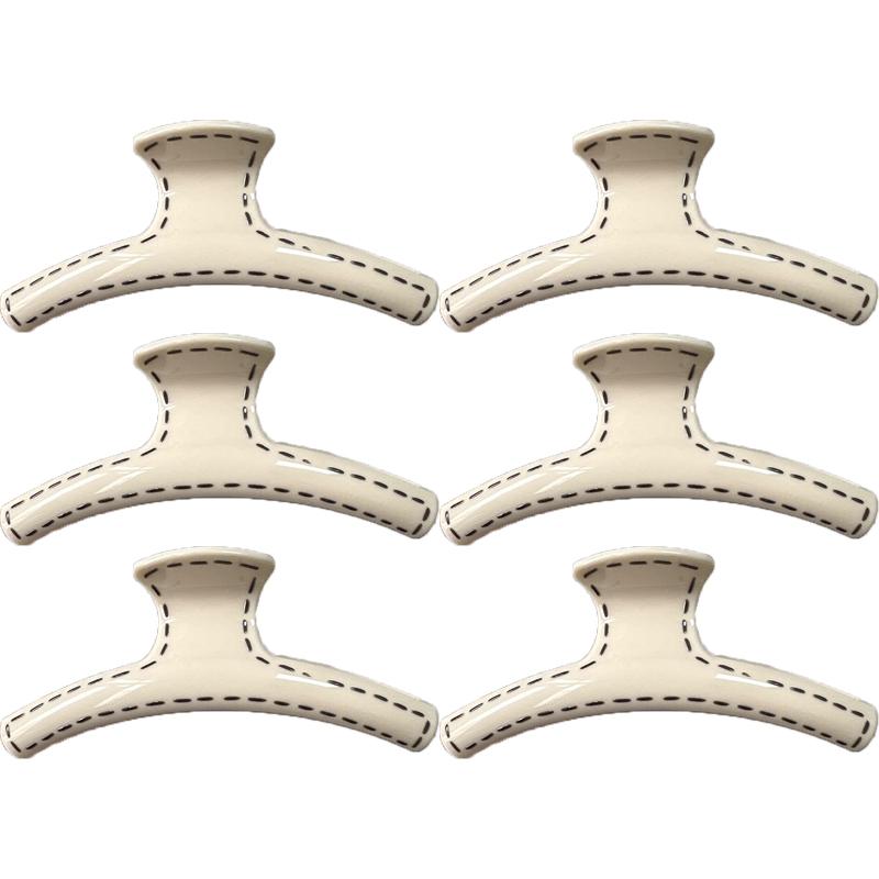 13cm Korean Hand-drawn Line Hair Clip Women's Summer New Fashion Simple Shark Clip Hair Accessories