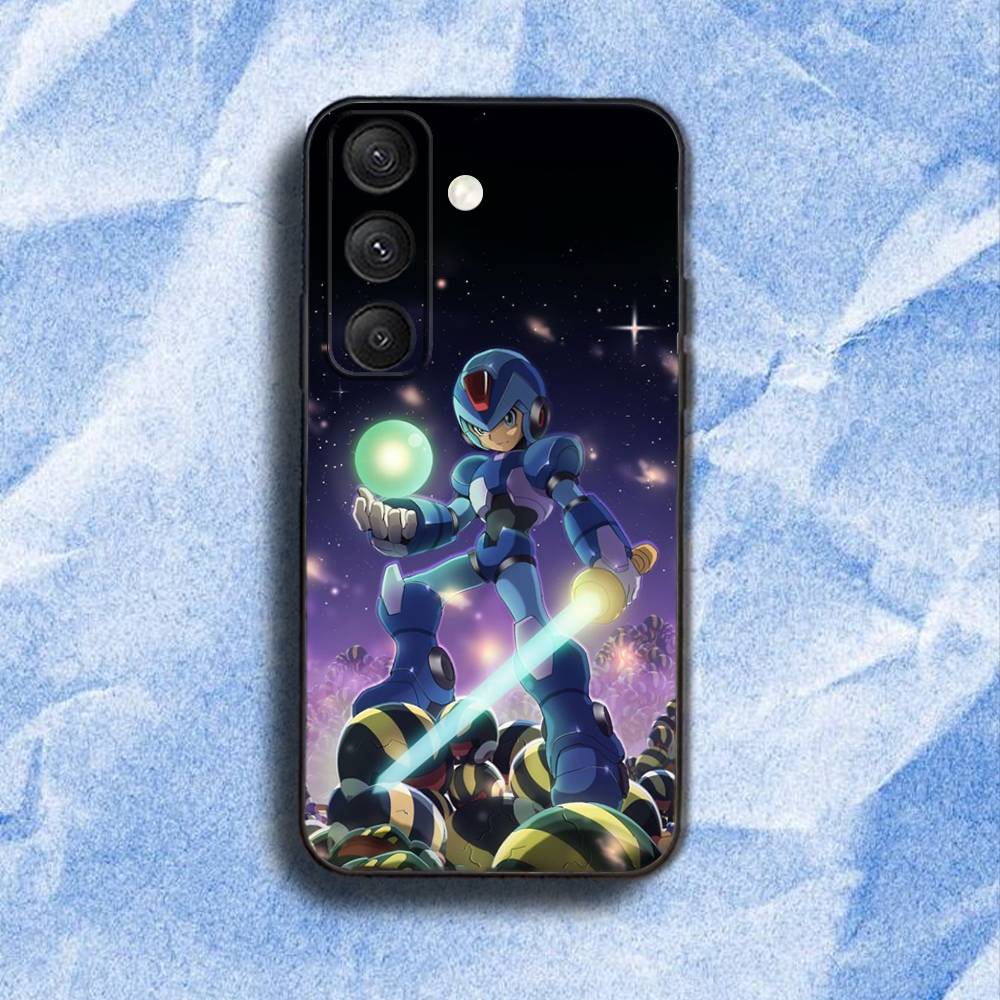 Rockmans Game Megamans Phone Case For Samsung S 25,24,23,22,30,21,10,9,Ultra,Plus,Lite,FE,4,5G Black Soft Case