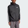 Adidas Essential 3-Stripes Ripstop Windbreaker Series Sports Striped Hooded Zipper Waterproof Windproof Long Sleeve Jacket Men Jacket IM7848
