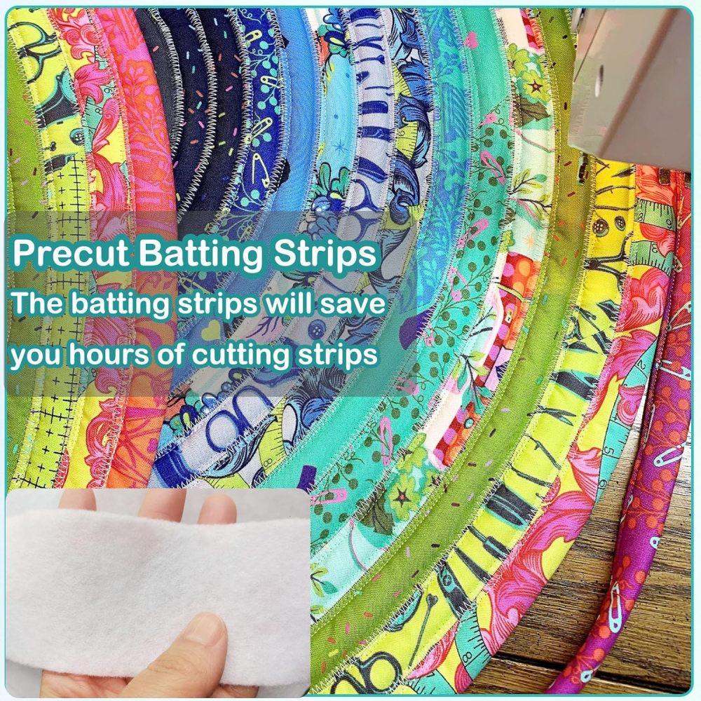 1 Roll Jelly Strip 2.25" Cotton  Blend Fleece Batting 35 Yards Jelly Roll Rugs Throw Rugs Braided Rug DIY Arts Crafts Sewing