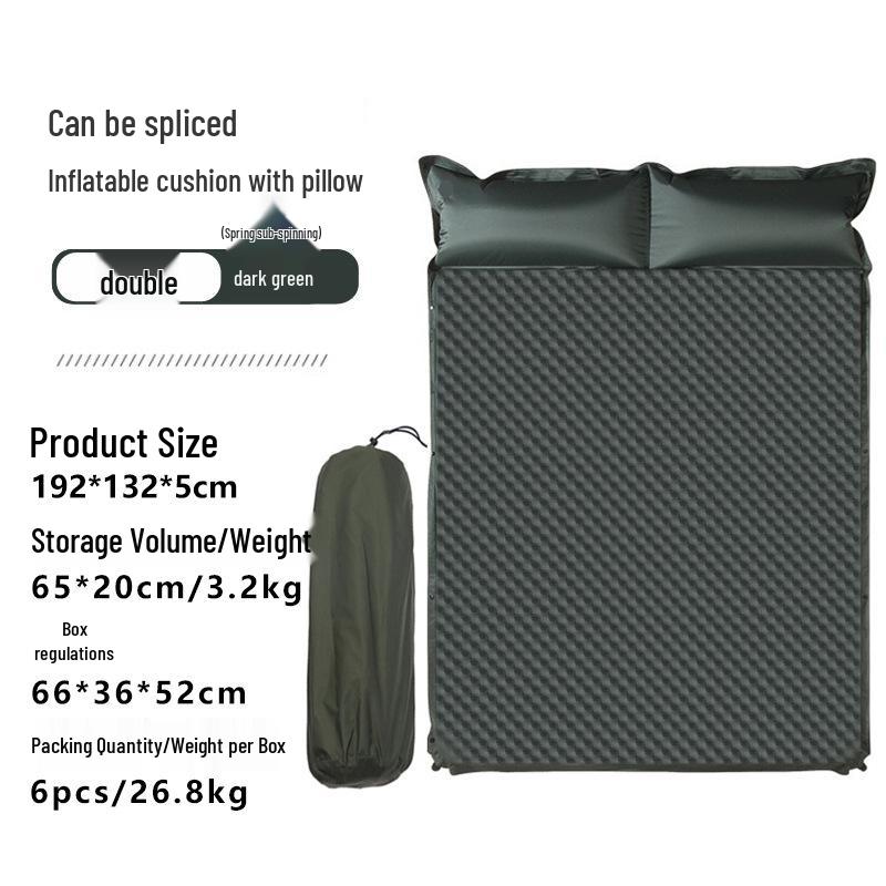Double Camping Inflatable Mattress Pad for Tent or Home