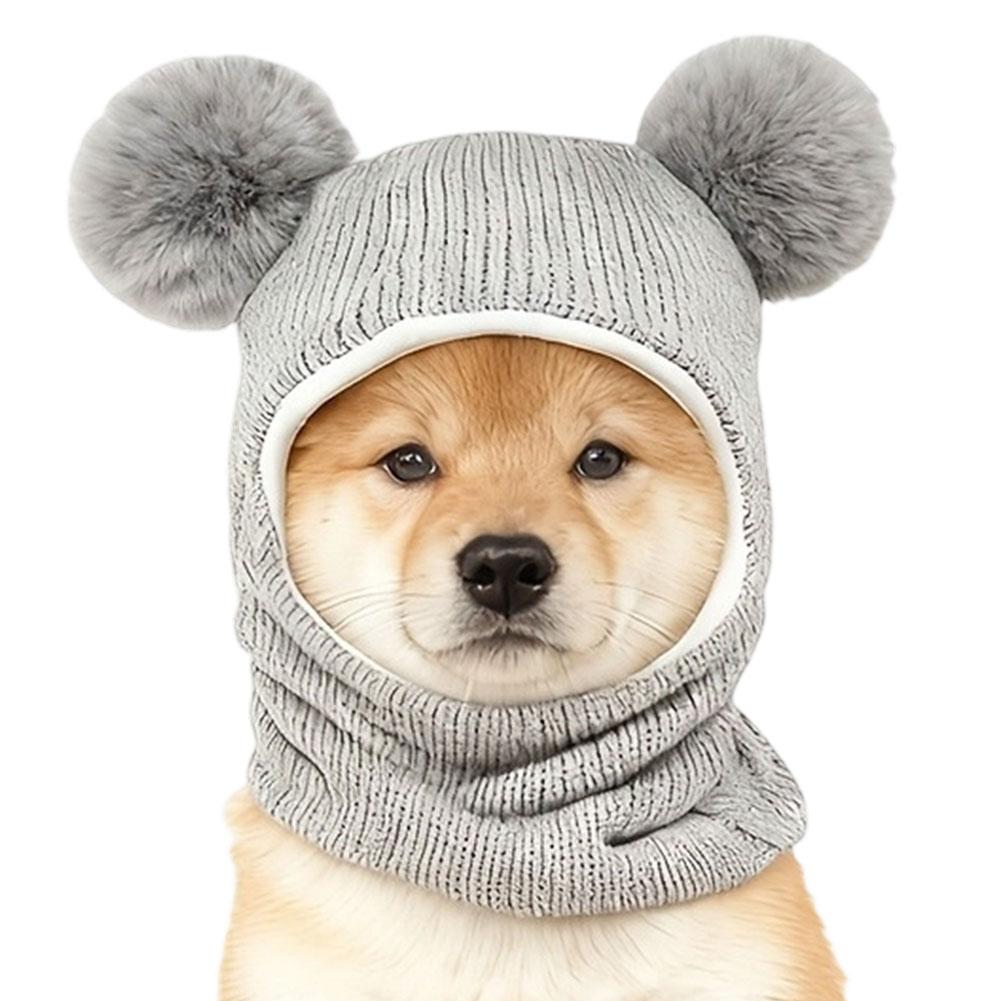 Universal Multipurpose Knitted Warm Pet Hat 1Pc Medium Large Dogs Windproof Warm Hat Autumn Winter Pet Hoodie Headgear