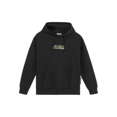 Li-Ning Sweat à capuche imprimé Bad Five Tiger Mountain pour le sport Unisexe Noir AWDS117-2