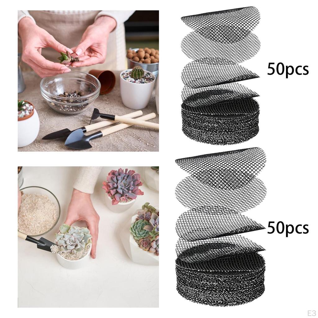 Plant Pot Drainage Screens - 50 Pack