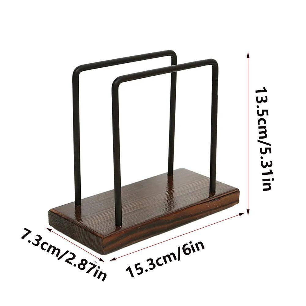 Standing Tissue Storage Rack Wooden Base Tissue Dispenser Stand Napkin Paper Holder Restaurant