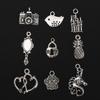 DIY Craft Pendant Accessories Deep Silver Cupronickel for Bracelet Making (100pcs styles)