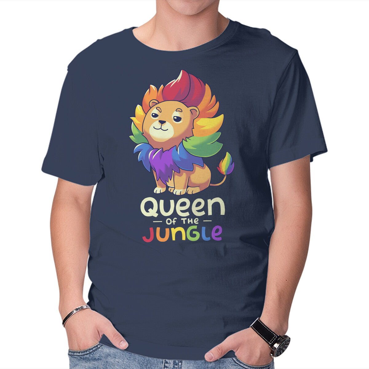 Unisex Crew Neck T-Shirt Queen Of The Jungle Graphic Short Sleeve Casual Tee XL