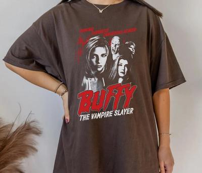 Maglietta film horror Buffy l'ammazzavampiri, maglietta retrò Buffy