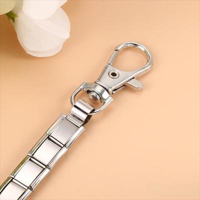 New Silver Color Italian Charm Key Chain Detachable Stainless Steel Removable Key Ring DIY Bag Charms Jewelry