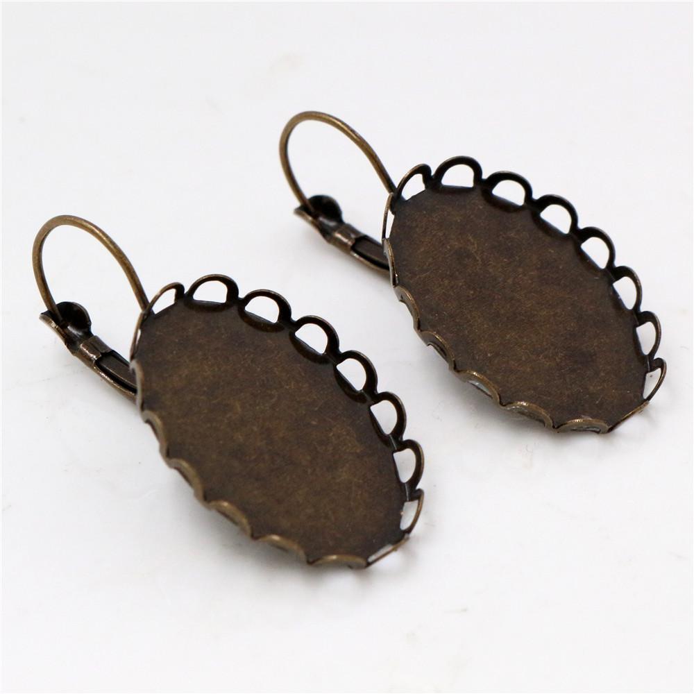 

13x18mm 18x25mm 10pcs 7 Colors plated French Lever Back Earrings Blank/Base,Fit 13x18/18x25mm Oval glass cabochons 13x18mm бронзовый