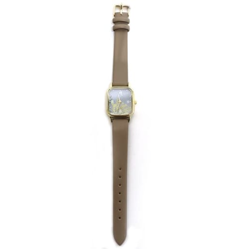 

Fieldwork Women s Analog Watch, Built to Order, Floral Print, Gold Leather Strap, Gray, ASS159-2