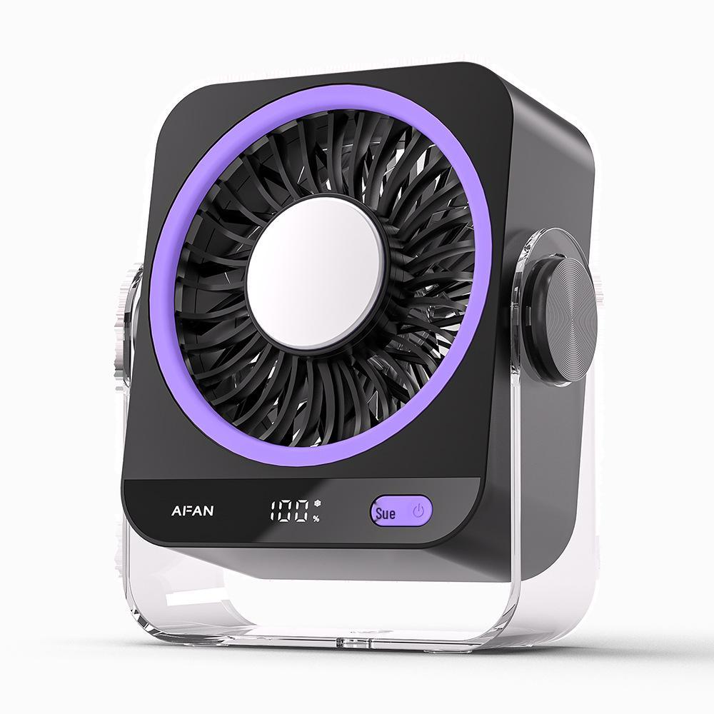 

26-Year Desktop Fan: Compact, Wall-Mounted Mini Ice Pack Circulator for Cooling and Airflow 146x60x172mm серый