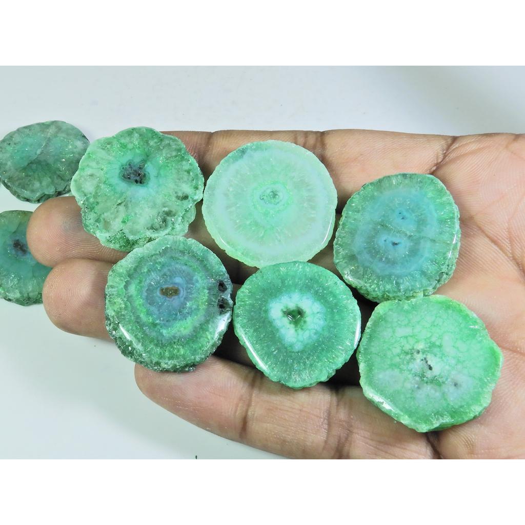 424Cts. Dyed Solar Druzy Agate Mix Shape Cabochon Loose Gemstone 10 Pcs Lot A-682