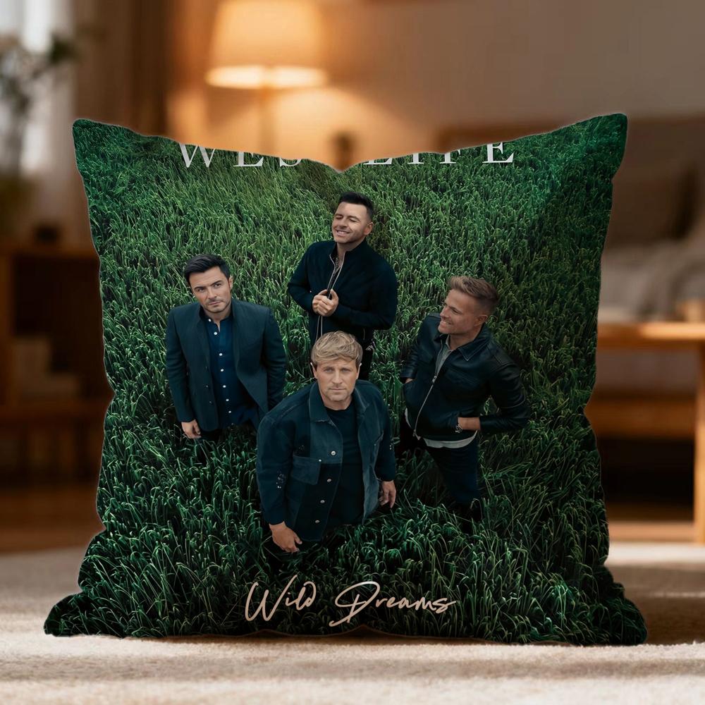 Popular W-WWestlife Cushion Cover Soft Washable Pillow Case Multi-Scene for Couch Bed Travel Office Use