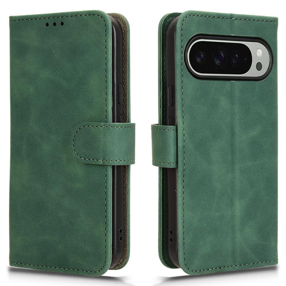For Google Pixel 9 Pro/Pixel 9 Wallet Case Skin-Touch Texture Flip Leather Phone Cover