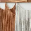 Handwoven Bohemian Wall Tapestry With Tassels Geometric Cotton Decor Living Room Bedroom