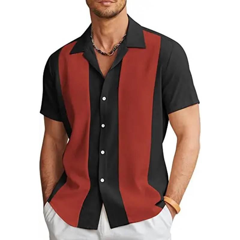 Mens 3d Print Hawaiian Loose Short Sleeve Casual Shirt S