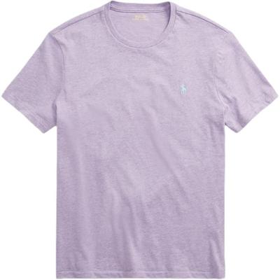 Polo Solid Logo Embroidered Slim Fit Crew Neck Short Sleeve T-Shirt Men Tops Purple MNPOTSH1N821201-500