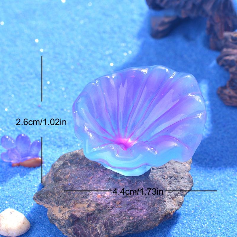 Marine Luminous Coral Micro Landscape Ornaments Glowing Coral Oyster Diy Desktop Fish Tank Aquarium Decor Toys Dollhouse Model