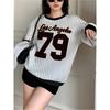 Womens Casual Print Hooded Sweatshirt With 3D Letter Graphic Round Neck Lightweight Comfort Fit Everyday Wear