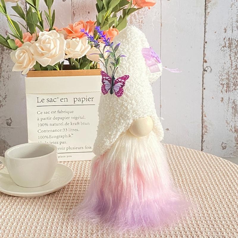 Lavender Gnomes Plush Scandinavian Tomtes Dwarf Swedish Gnomes Ornaments Home Table Valentines Day Decoration Gift