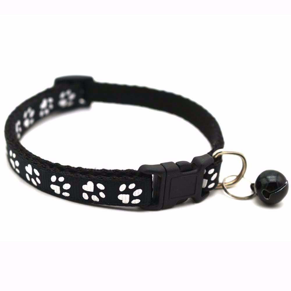 Lovely Cat Paw Print Easy Wear With Bell Pet Collar Grooming Accessories Cat Necklace Pet Supplies