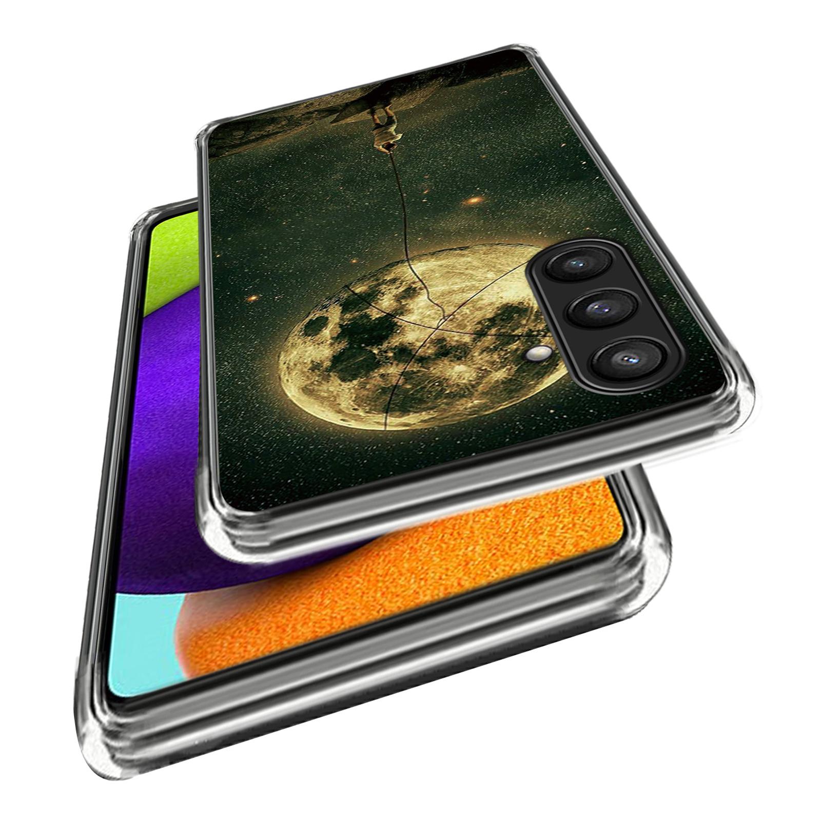 

For Samsung Galaxy S23 FE Phone Cover Soft TPU Case with Pattern Printing Moon