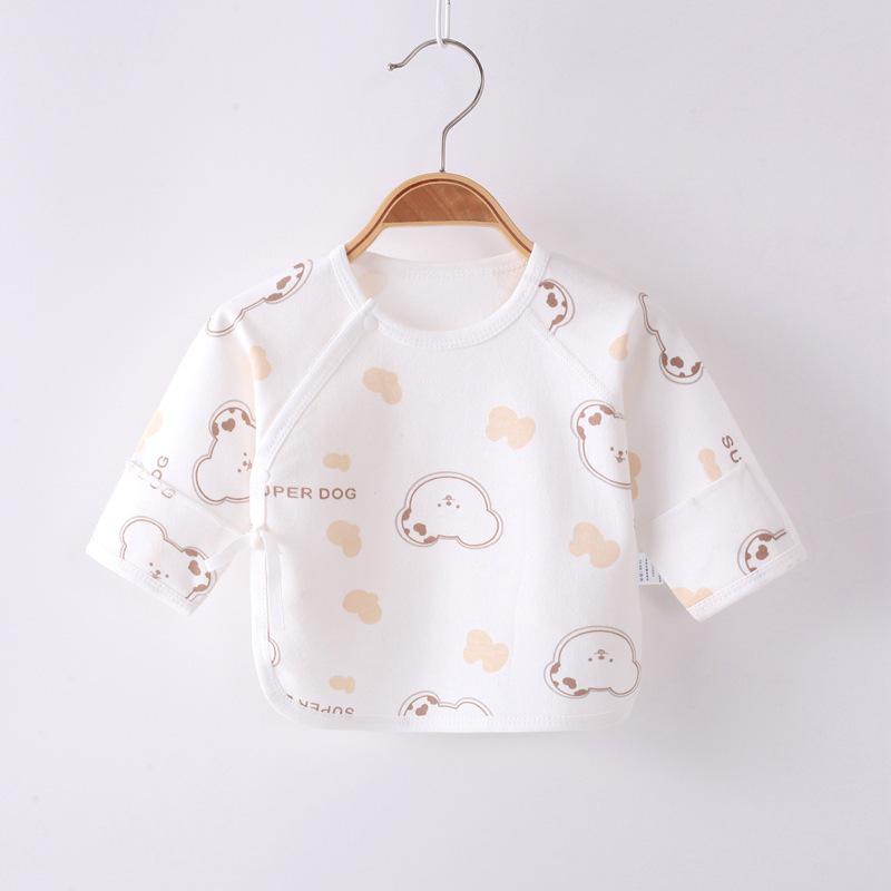 Four Seasons Baby Pure Cotton Long-Sleeve Monk Top for Spring, Autumn, and Summer Size 52