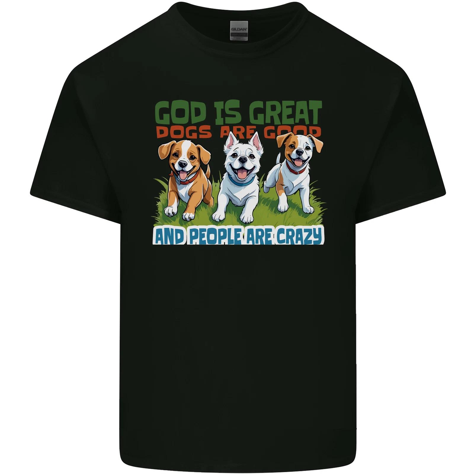 Dogs God is Great Christian Christianity Jesus Kids T-Shirt Childrens M