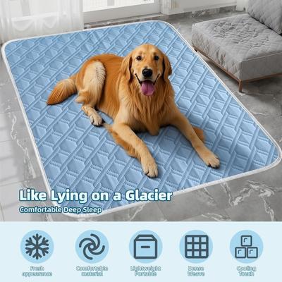 Summer Pet Cooling Mat Ice Slicky Fiber Fabric Cat Sleeping Pad  For Puppies And Adult Dogs