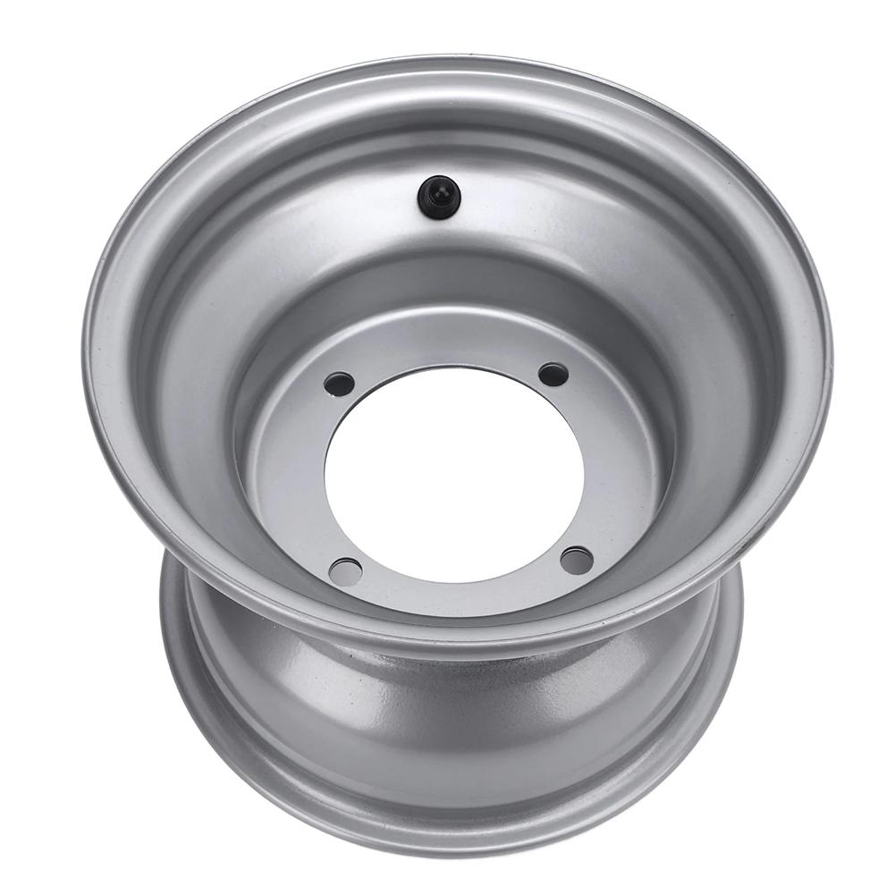 For ATV Rear Wheel Rim Hub 8 Inch 18x9 50 8 Tires 4 Holes for Quad Bike Go Kart Off Road Aluminum Alloy Replacement
