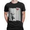 Banksy T-Shirt Sommer Zerrissenes Ballonmädchen Neuheit T-Shirts Herren Reine O-Ausschnitt Übergröße Kleidung Kurze Ärmel Lustiges T-Shirt