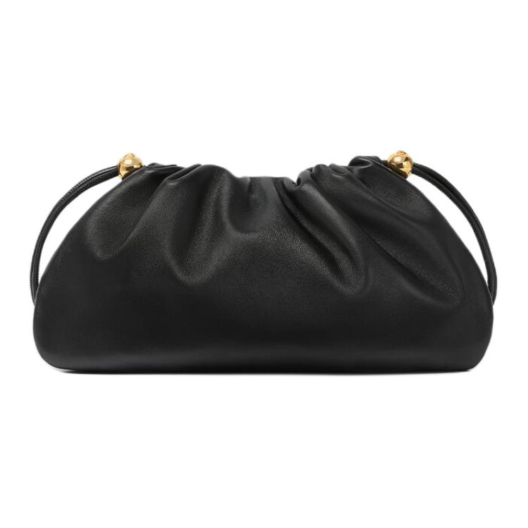 Versace Tag Borsa Brand Metal Logo Lambskin Clutch Mini Women clutch Black 1021699-1A13171-1B00V