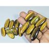 300Cts. Natural Tiger Eye Oval Cabochon Loose Gemstone 14Pcs Lot 25-36 MM C-731