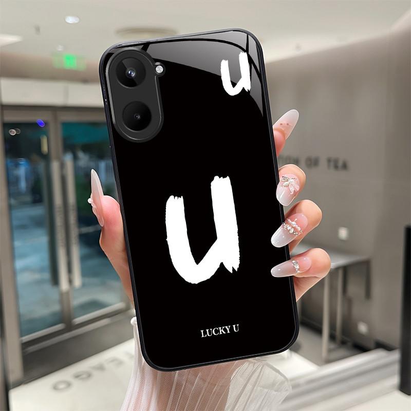 Case For Realme 10 Pro Plus 4G 5G Lucky Letters Back Cover Capa For Realme10 10Pro 10Pro+ Tempered Glass Soft TPU Protect Fundas