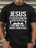 Plus Size Men's Casual Crew Neck T-Shirt with 'Jesus It's Better To Know Him Bef
