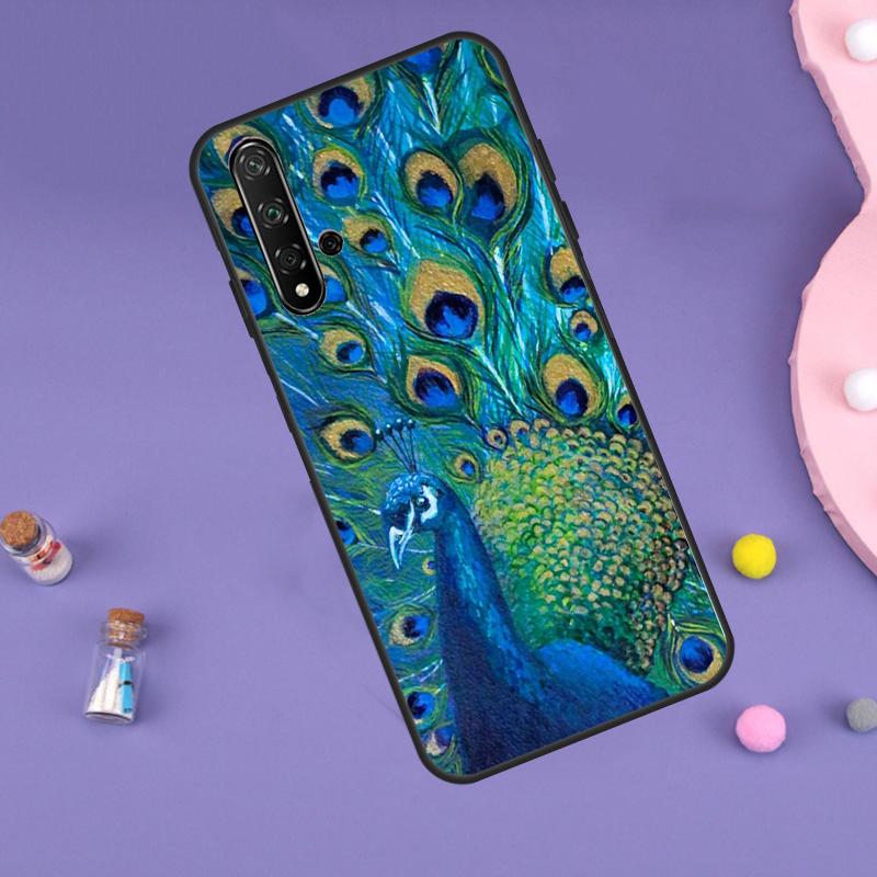 Bird Peacock Feather For Huawei Nova 7i 8i 11i 12i 12s 9 10 SE Y60 Y61 Y70 Y72 Y73 Y90 Y91 P20 P40 P30 Lite Case
