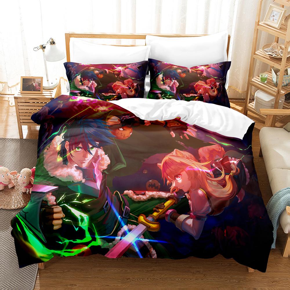 New Anime The Rising Of The Shield Hero Bedding Sets Duvet Cover Set With Pillowcase Twin Full Queen King Bedclothes Bed Linen