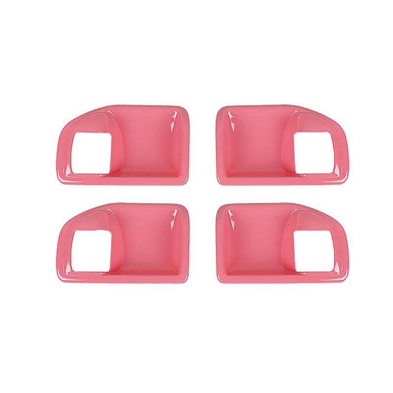 TESIN 4 Door Interior Door Handle Bowl Decoration Cover Trim Stickers for Jeep Wrangler JK 2011-2017 ABS Car Accessories