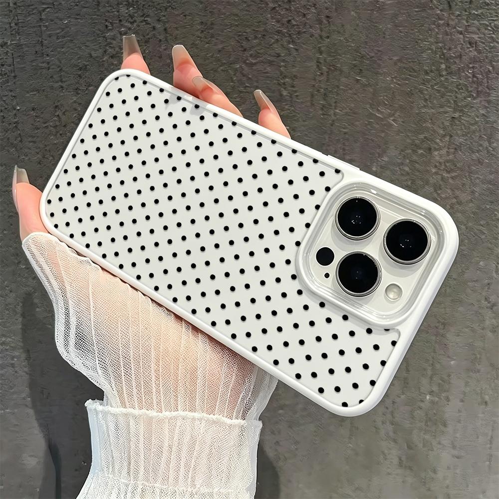 Black Wave Point Clear Silicone Case For Iphone 12 14 Plus 11 16 13 17 15 Pro Max Anti-Yellowing Slim Protective Cover