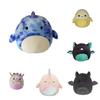 Soft And Cute Plush Animal Pillow Toy For Birthday Gift Banana Polka Dot Pig Glitter Bat Green Bat Unicorn Whale Blue Camouflage Shark 20cm Height