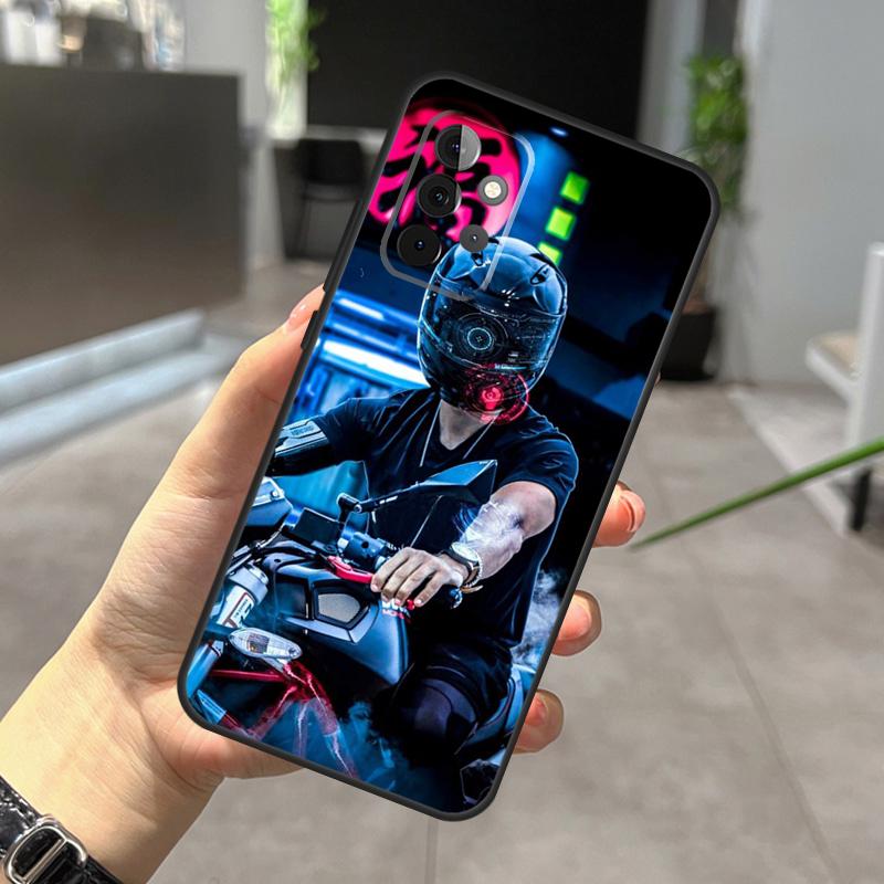 Neon Motorcycle Art Case For Samsung Galaxy A52 A32 A12 A56 A36 A54 A34 A14 A05 A16 A26 A13 A33 A53 A15 A35 A55