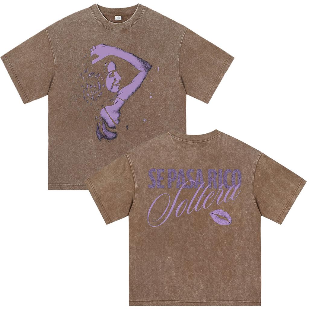Shakira Las Mujeres Ya No Lloran World Tour 2026 Vintage Washed T-shirts Men Women Clothing Casual Harajuku Short Sleeve T Shirt