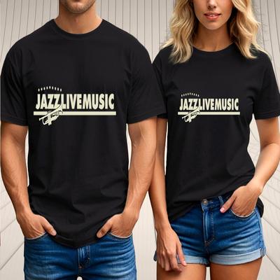 T-Shirt Musica dal Vivo Jazz – T-shirt Banda di Trombe – Regalo per Appassionati di Jazz, Amanti della Musica