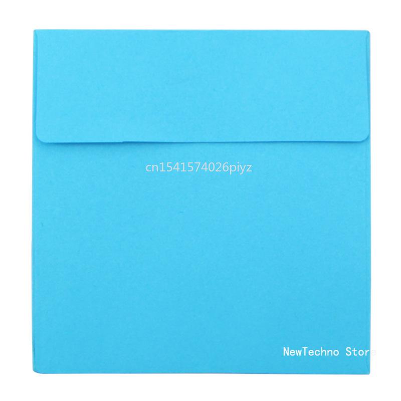 10Pcs Candy Color Kraft Square Mini Blank Envelopes for Membership Card Small Greeting Card Storage Paper Envelopes 10*10cm