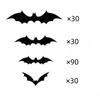 3D Wall Decals for Halloween - Self-Adhesive Removable Stickers for Doors Mirrors House Party Decorations