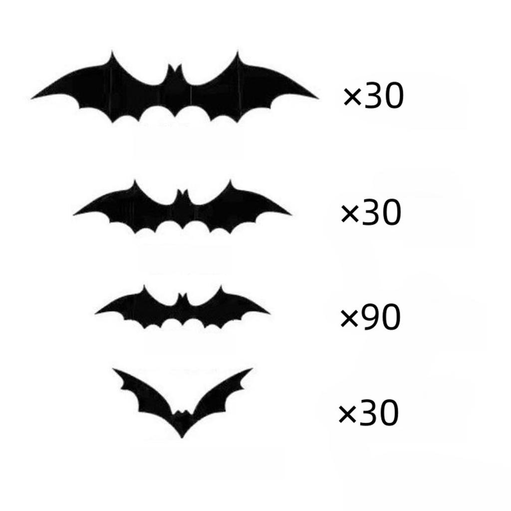 3D Wall Decals for Halloween - Self-Adhesive Removable Stickers for Doors Mirrors House Party Decorations