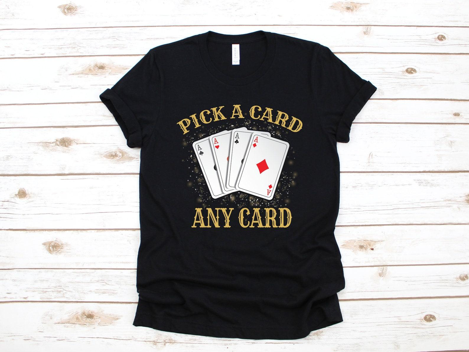 Pick A Card Any Card Magician Shirt, Magic Card Tricks T-Shirt, Funny Magic Trick Tank Top, T-shirt, T-shirt,T-shirt, Kids Tee S
