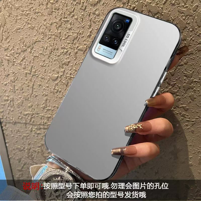 The new colored silver case is suitable for OPPOREALME10PRO mobile phone case X6PRO matte 12PRO/10PROPLUS.