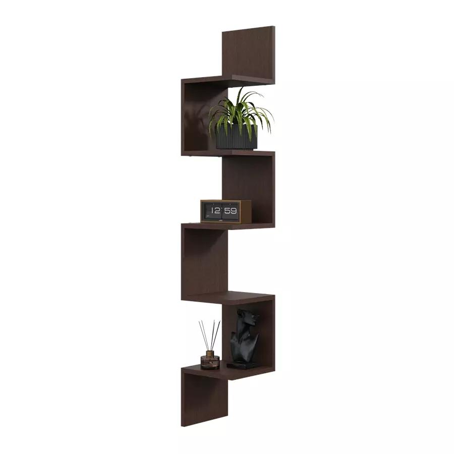 Modern Corner Shelf Hanging Midi - 149cm Black
